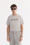 Light Gray High Waist Ribbed Buckle Detailed Trousers - 7