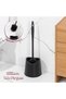 Sb-776 Silicone Wc Toilet Bathroom Sink Brush Toilet Bowl Cleaning Brush Black - 2