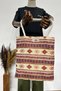 Women's Ethnic Shoulder Bag White Ethnic Patterned Tapestry Woven - 4