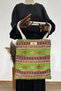 Women's Ethnic Shoulder Bag Khaki Ethnic Patterned Tapestry Woven - 4