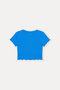 Blue V-neck cropped top - 2