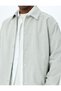 Cotton Denim Jacket with Snap Button Pocket Detail - 5