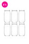 Coral Glass Jars, Set of 6, Large Size 1000 ml with Metal Lids (Food Storage/Pickle Jar)
