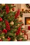 4 Pieces Large Size Handmade Uğur Kokina Red Berry Christmas Ornament Decoration T1162 - 2