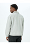 Cotton Denim Jacket with Snap Button Pocket Detail - 4