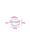 Fresco Glass Storage Container Single Small Size 375 ml Square White Lockable Lid - 6