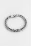 Silver Tone Razor Chain 316L Steel Men's Bracelet - 3