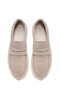 Men's Beige Suede Leather Casual Loafer 26Sfd676110 - 4
