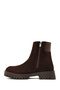 Women's Brown Double Zipper Suede Leather Boots Wf410015Ds - 3
