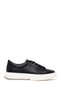Men's Black Lace-Up Leather Sneaker 26SFD612118