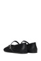 Women's Black Buckle Mesh Ballerinas 26Pfd37036F - 6