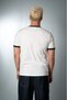 Essential Navy Blue Contrast Slim Fit White Men's T-Shirt - 5