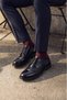 Men's Black Lace-Up Leather Classic Shoes 26Sfd622322 - 2