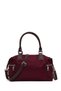 Women's Burgundy Long Strap Fabric Shoulder Bag Ab240007Kk