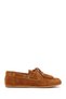 Women's Tan Tasseled Suede Leather Loafer 26Pfd221110