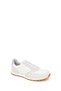 Women's White Lace-Up Leather Sneaker 26Pfd371514 - 7