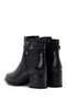 Women's Black Zippered Thick Heeled Boots Wf240003Sv - 7