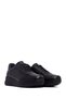 Women's Black Lace-Up Thick-Soled Leather Sneaker Af460006Dv - 2