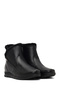 Women's Black Zippered Leather Comfort Boots Wf410013Dv - 2