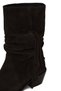 Women's Anthracite Thick Heeled Suede Leather Cowboy Boots Af170025Ds - 8