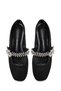 Women's Black Stone Ballerinas 26Pfe45186F - 5