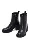 Women's Black Heeled Zippered Leather Boots Wf180007Df - 5