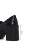 Women's Black Thick Heeled Tasseled Leather Loafer Af450018Dv - 4