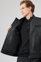 Tony Men's Black Judge Collar Short Leather Coat 25Wge65781M - 8