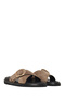 Women's Beige Suede Leather Slippers 26Sfd271610 - 2