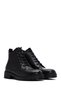 Women's Black Zippered Casual Leather Boots 25Wfd410818 - 2