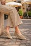 Women's Light Beige Suede Leather Espadrille 26Pfd205110 - 2