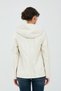 Judith Women's Cream Hooded Oversize Leather Jacket 22Wgd5045U4 - 3
