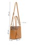 Women's Beige Long Strap Printed Classic Shoulder Bag Ab150012Sk - 5