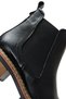 Women's Black Leather Chelsea Boots Wf190024Dv - 7