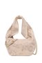 Women's Light Beige Long Strap Suede Leather Shoulder Bag 26Pbd250410