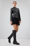 Delano Women's Black Short Leather Jacket 25Wgd5321Ve - 6
