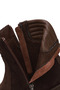 Women's Brown Double Zipper Suede Leather Boots Wf410015Ds - 7
