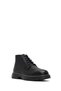 Men's Black Lace-Up Zippered Leather Casual Boots 25Wfd6121Ft - 8