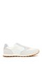 Women's White Lace-Up Leather Sneaker 26Pfd371514