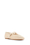 Women's Beige Straw Ballerinas 26Pfd5500M7 - 7