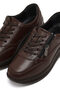 Women's Brown Lace-Up Thick Sole Leather Sneaker Af460005Dv - 8