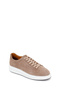 Men's Beige Lace-Up Suede Leather Sneaker Wm710005Ds - 8