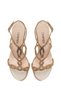 Women's Beige Ankle Buckle Stone High Thin Heel Sandals 26Sfe3911Ts - 6