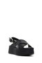 Women's Black Ankle Boots Buckled Platform Wedge Heel Pcs Leather Sandals 26Sfd207518 - 8