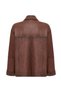 Britney Women's Brown Shirt Collar Oversized Leather Coat 25Wge5629Nc - 2