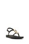 Women's Black Flip-Flop Sandals with Accessories 26Sfe463314 - 7
