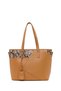 Women's Beige Long Strap Printed Classic Shoulder Bag Ab150012Sk - 7