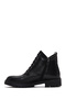 Women's Black Zippered Casual Leather Boots 25Wfd410818 - 3