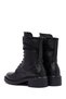 Women's Black Zippered Lace-Up Leather Boots Wf180018Df - 6