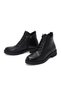 Women's Black Zippered Casual Leather Boots 25Wfd410818 - 4